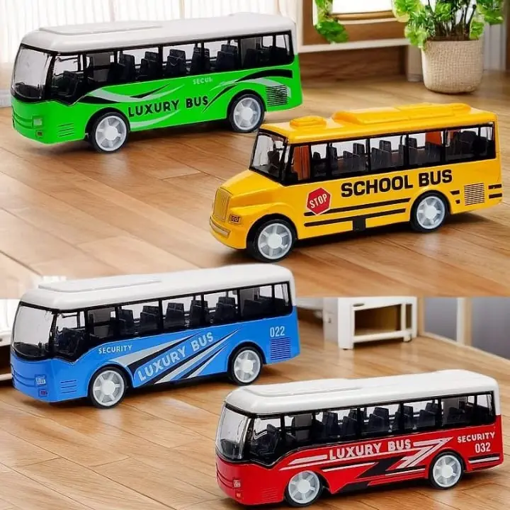 Autobús Escolar de Aleación Metálica, modelo de Juguete de Coche.