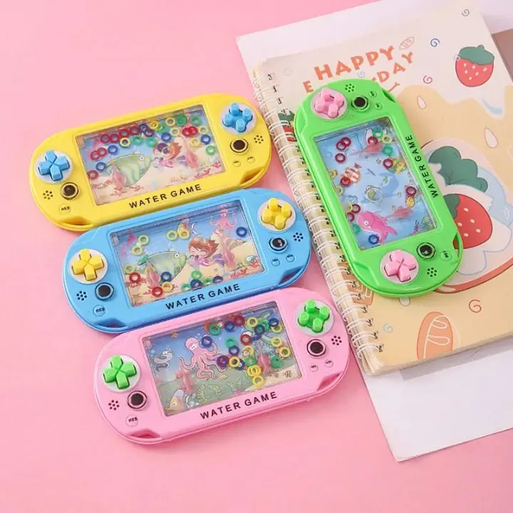 Juegos de agua de mano, de lanzamiento de anillo multicolor, consola de juegos.