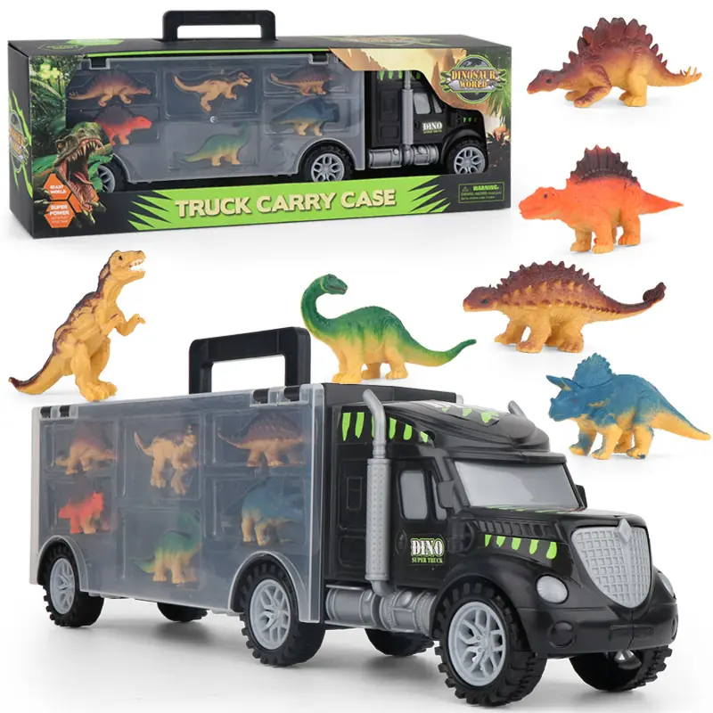 Camión transportador de dinosaurio de juguete x 6 unidades diferentes diseños.