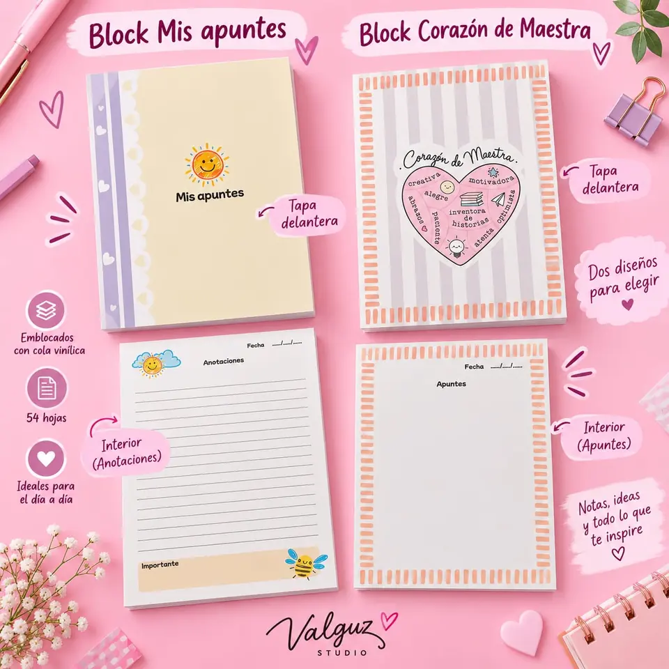 Blocks de notas 80 hojas maestras