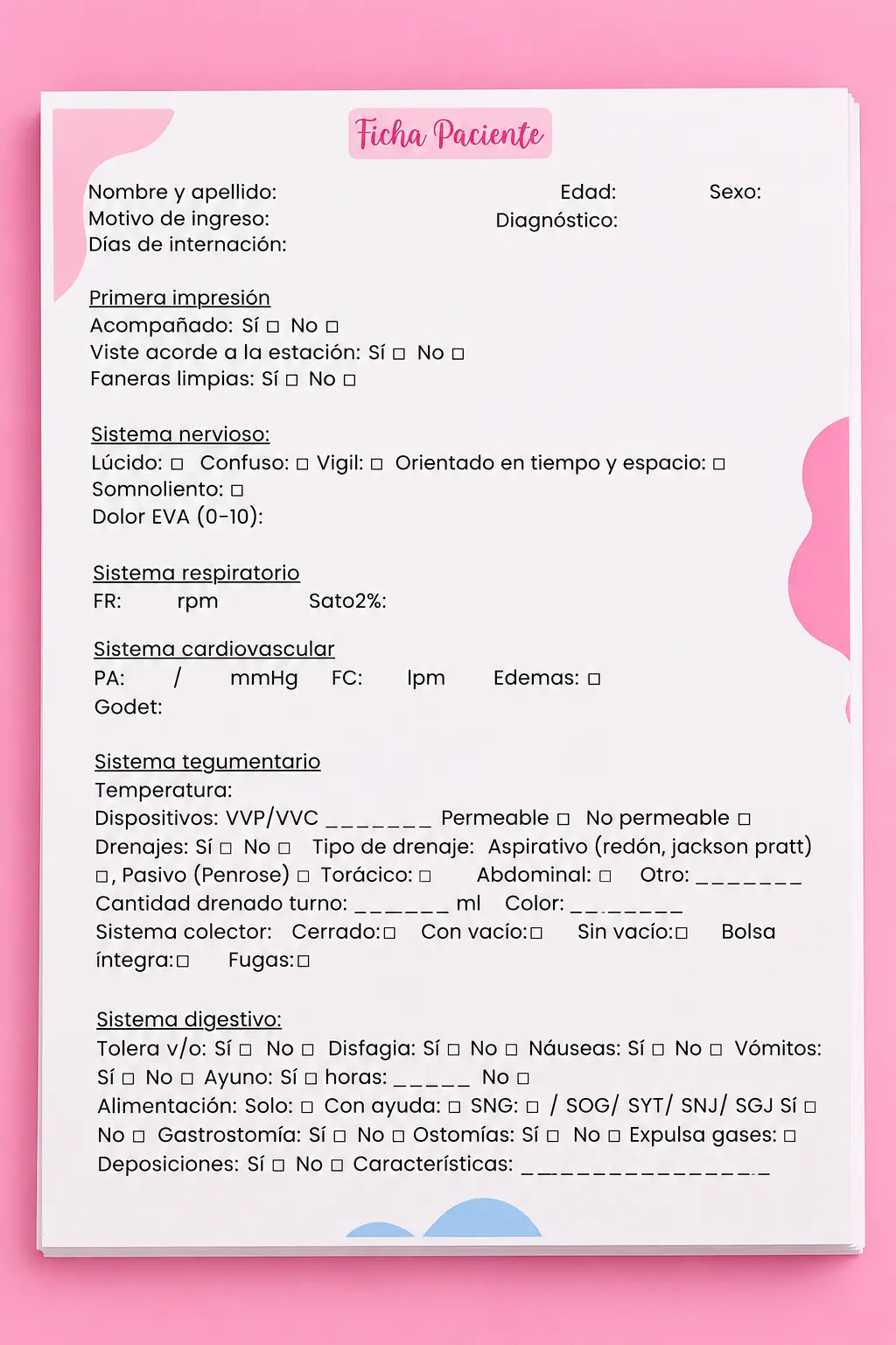 Block valoración de enfermería estudiantes