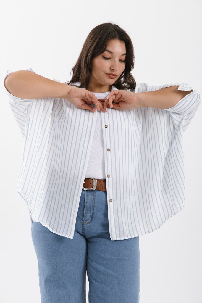Camisola rayada | celeste