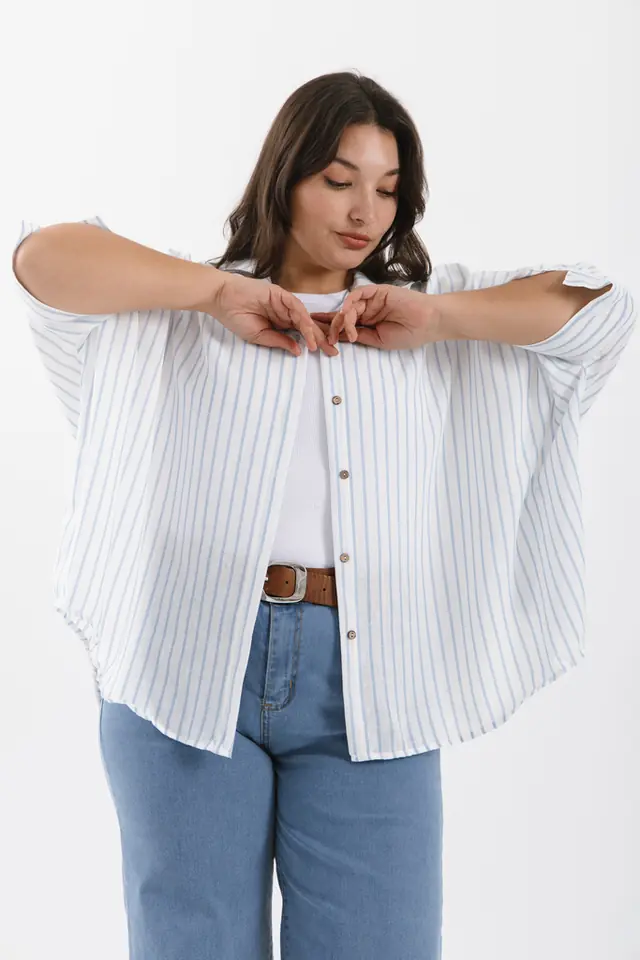 Camisola rayada | celeste