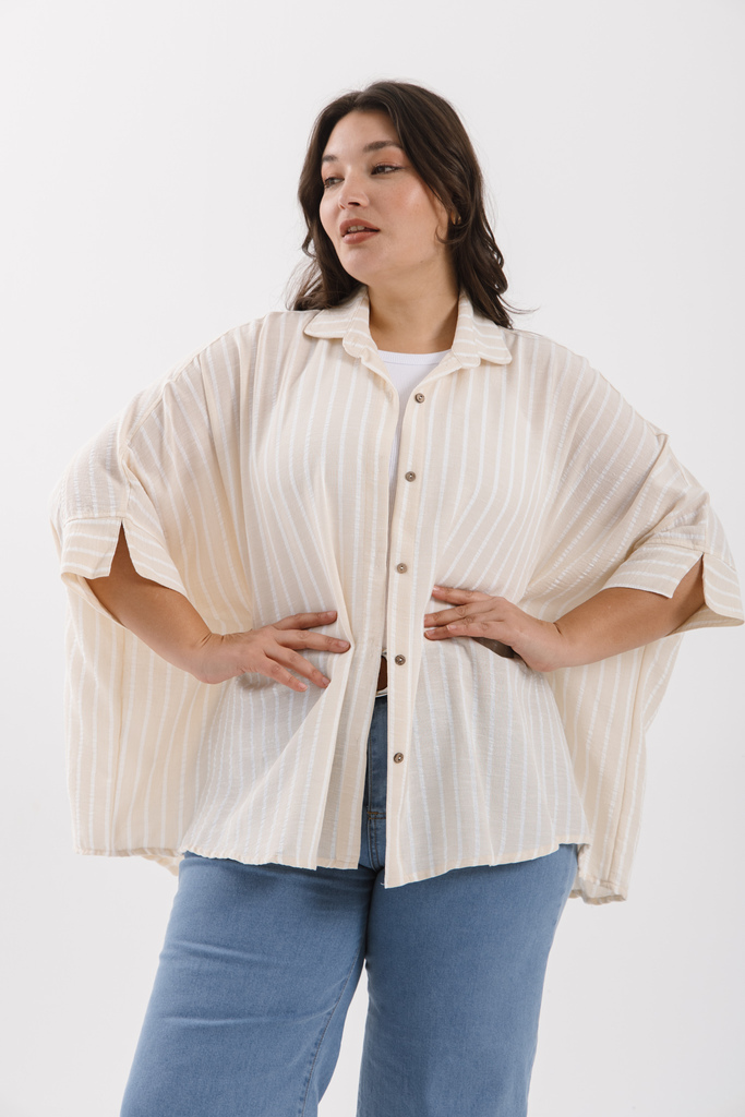 Camisola rayada | crema