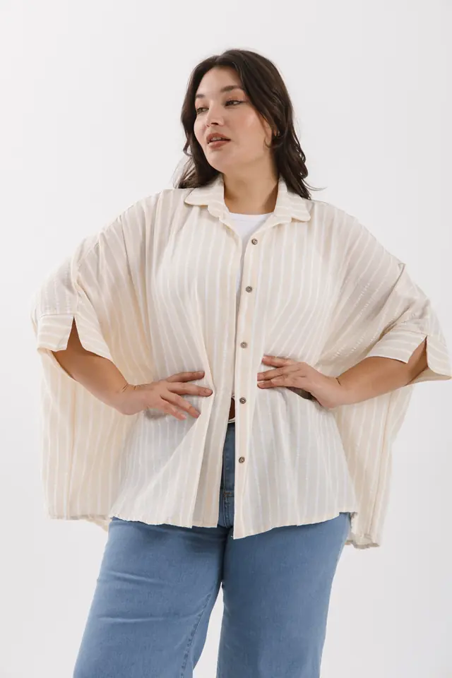 Camisola rayada | crema