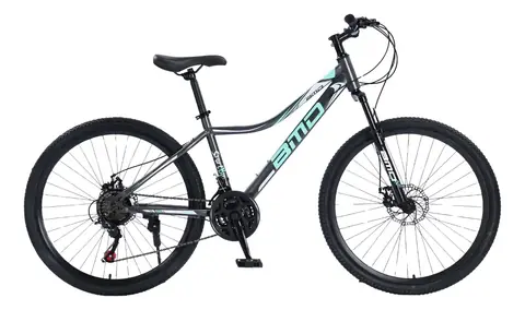 Bicicleta Mtb Rodado 26 Gris y Verde - DAMA