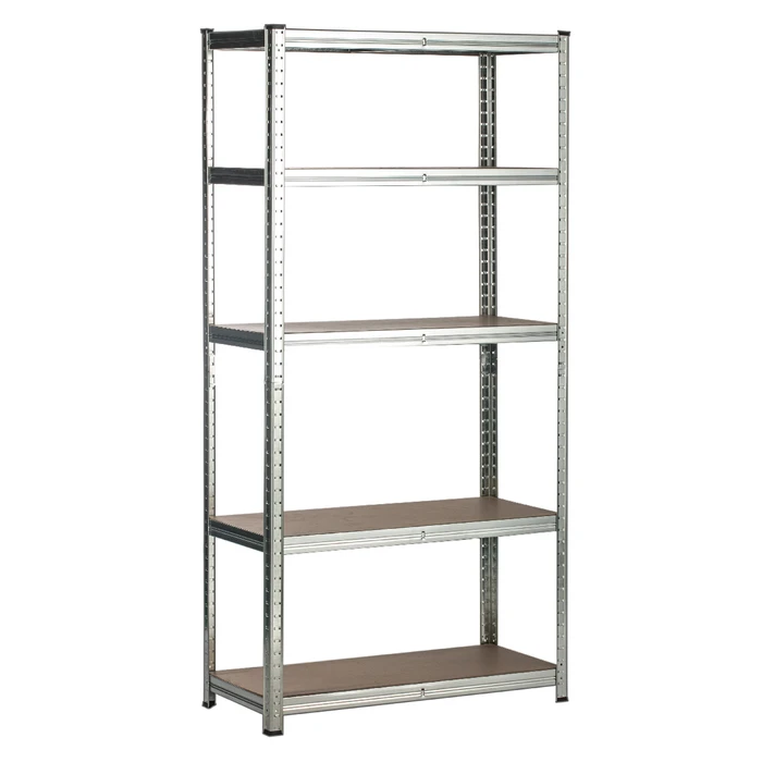 Rack Metálico DecoTeam Multifunción Galvanizado Estantería con 5 Estantes de MDF