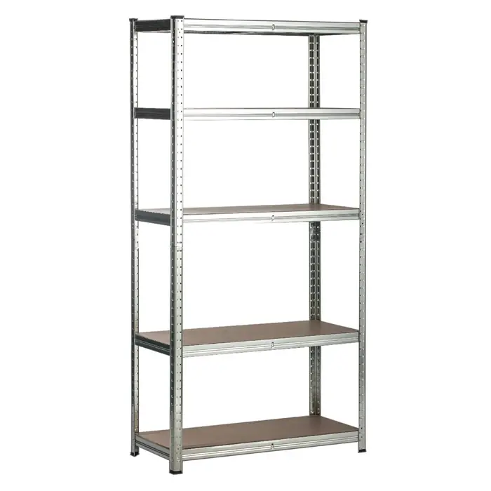 Rack Metálico DecoTeam Multifunción Galvanizado Estantería con 5 Estantes de MDF