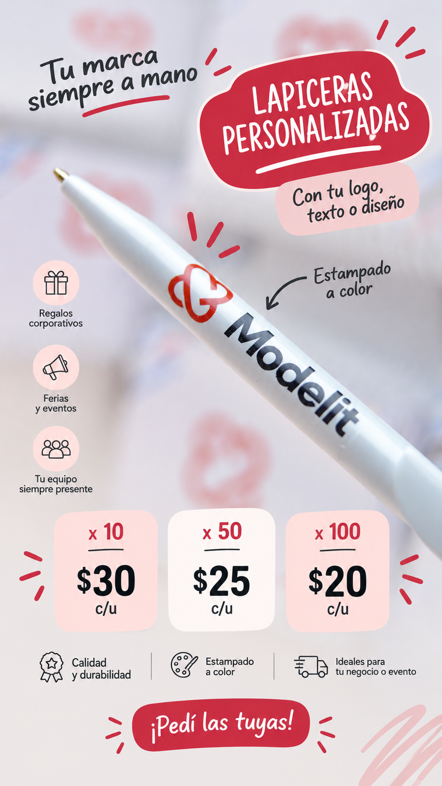 Lapiceras de plástico por mayor