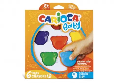 Crayola Carioca Cera baby con forma de oso caja x 6