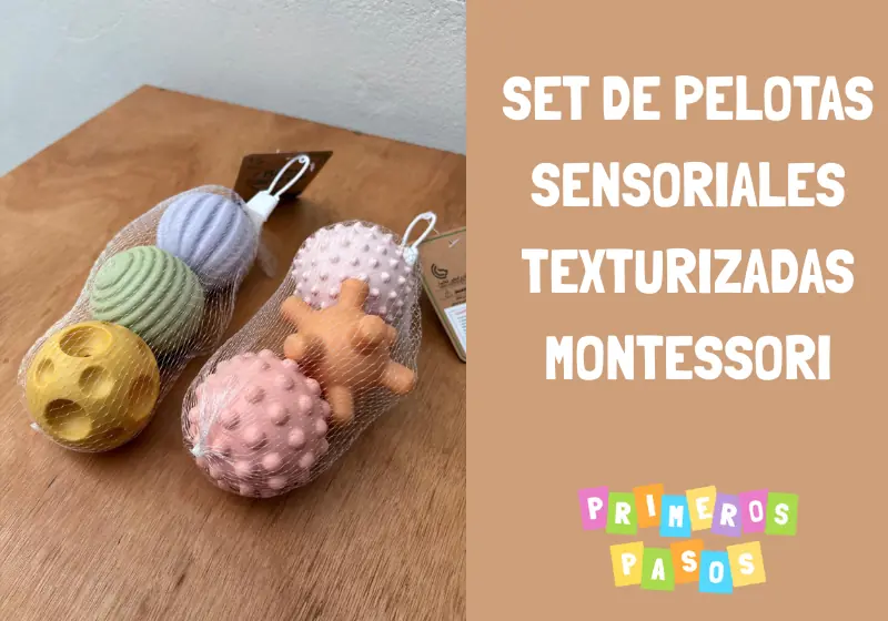 SET DE 3 PELOTAS SENSORIALES TEXTURIZADAS MONTESSORI