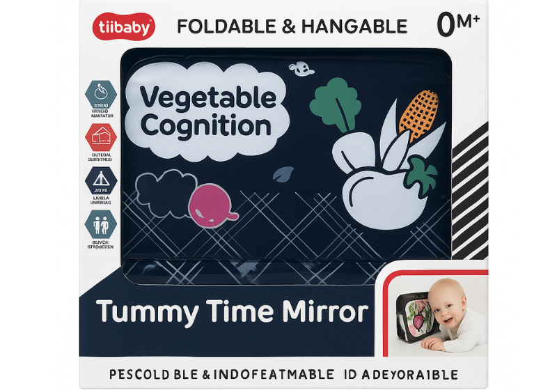Libro de Alto contraste 3 en 1  - Vegetales.