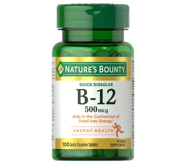 Nature's Bounty Vitamina B-12-500 mcg – 100 Tabletas
