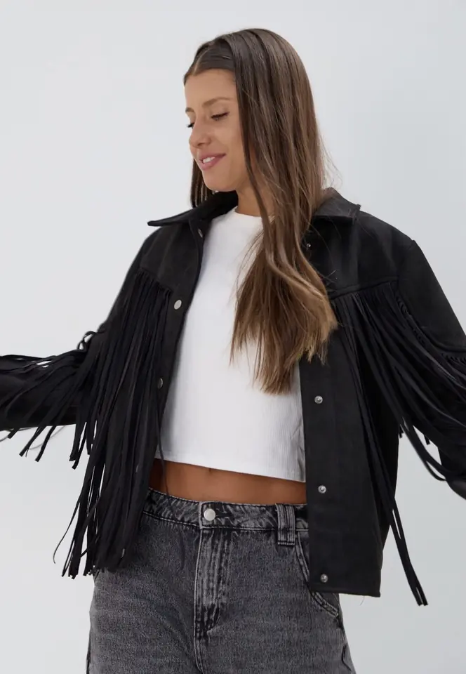 CAMPERA BLACK FLECOS