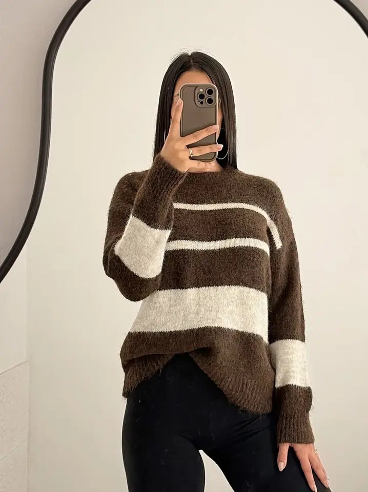 Sweater choco rayas