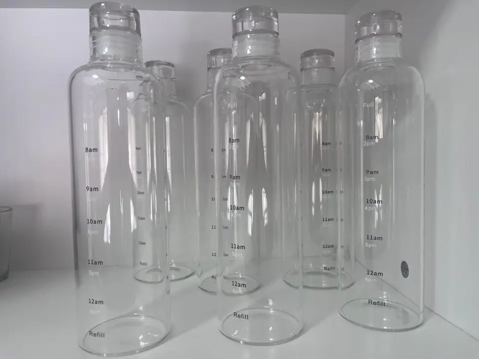 Botella vidrio minimalista 500 ml