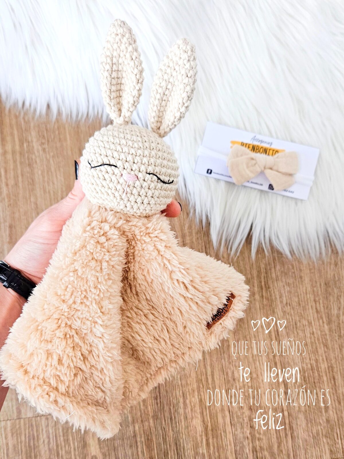Mantita de Apego Conejita Tela Peluche
