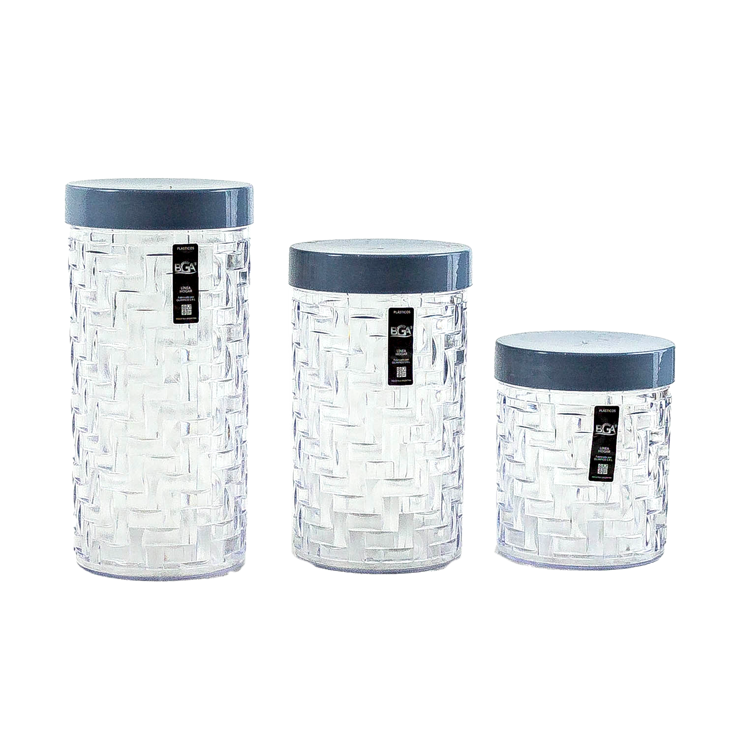 SET X3 TARROS  ACRILICOS TAPA ROSCA