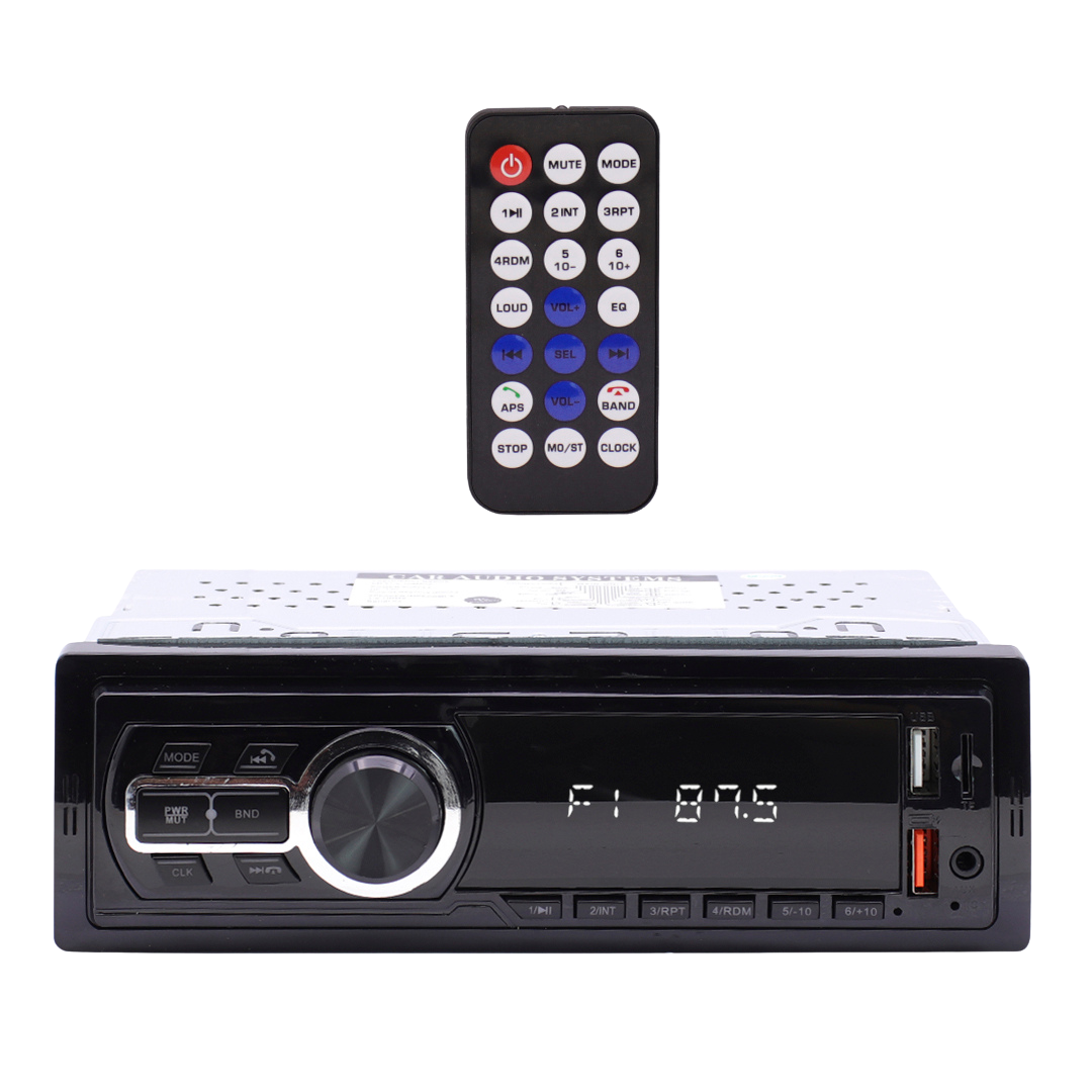 RADIO PARA AUTO BLUETOOH CONTROL REMOTO 12V 12A 60W 2X USB