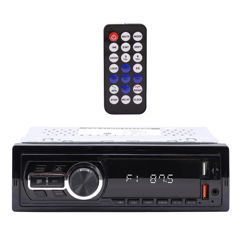 RADIO PARA AUTO BLUETOOH CONTROL REMOTO 12V 12A 60W 2X USB