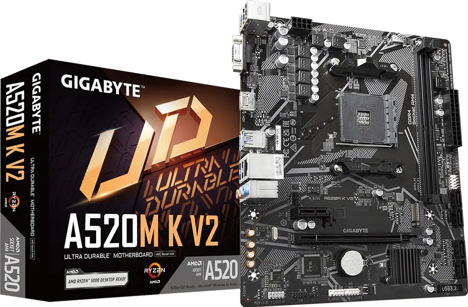 Motherboard Gigabyte A520M K V2 (AM4 / A520 / Micro-ATX)