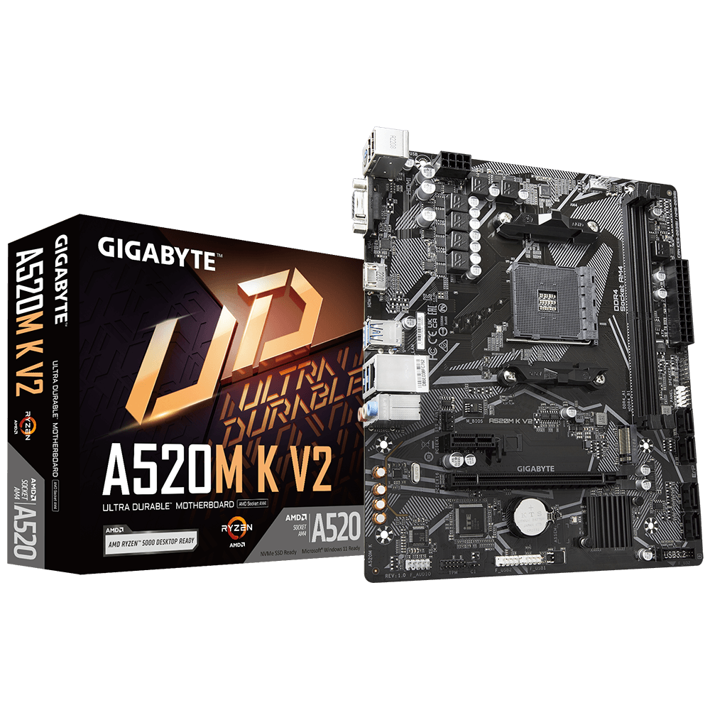 Motherboard Gigabyte A520M K V2 (AM4 / A520 / Micro-ATX)