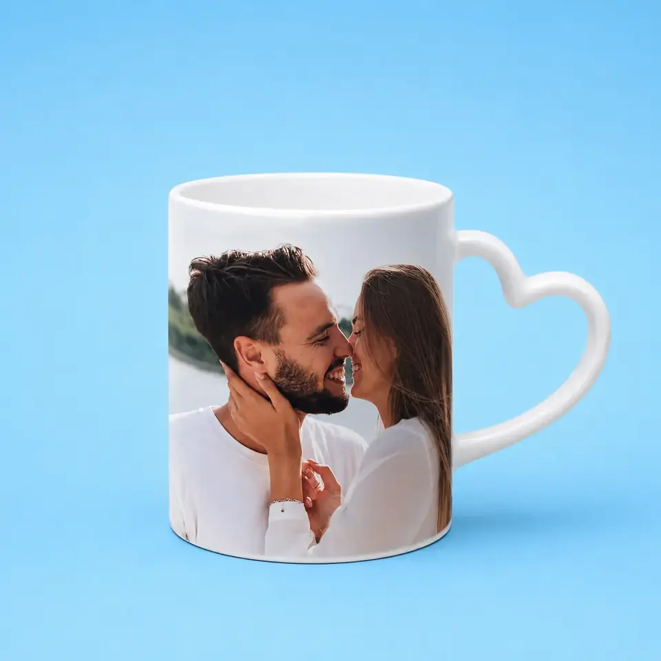 Taza asa de Corazón personalizada