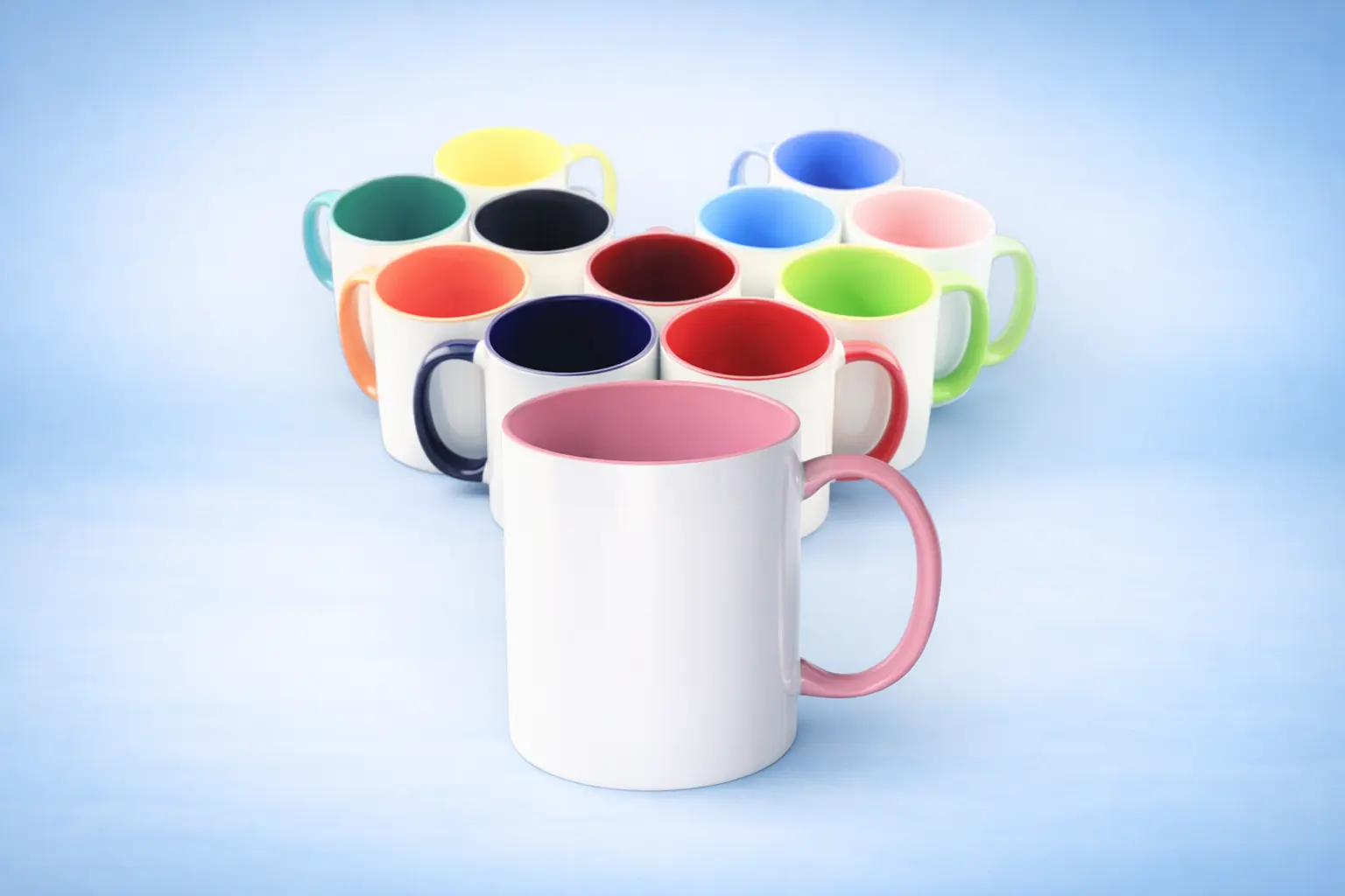 Taza con interior color personalizada