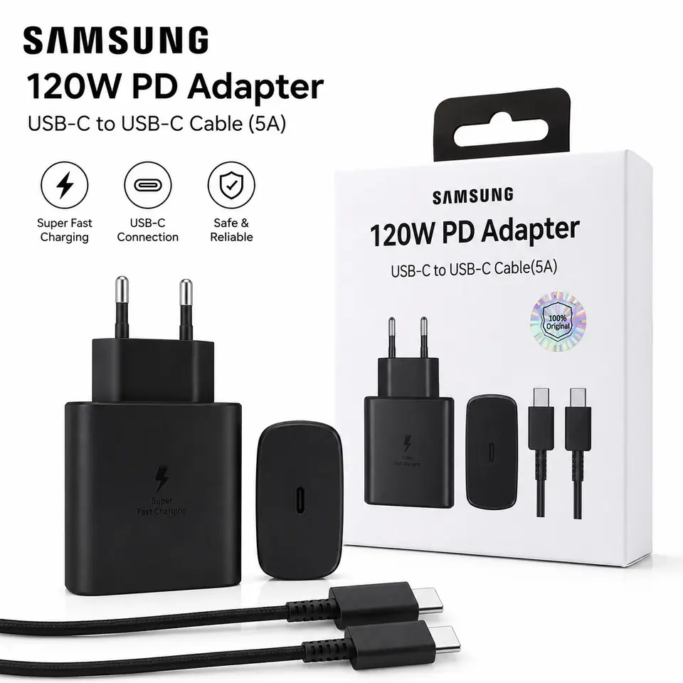⚡ Cargador Ultra Rápido 120W para Samsung