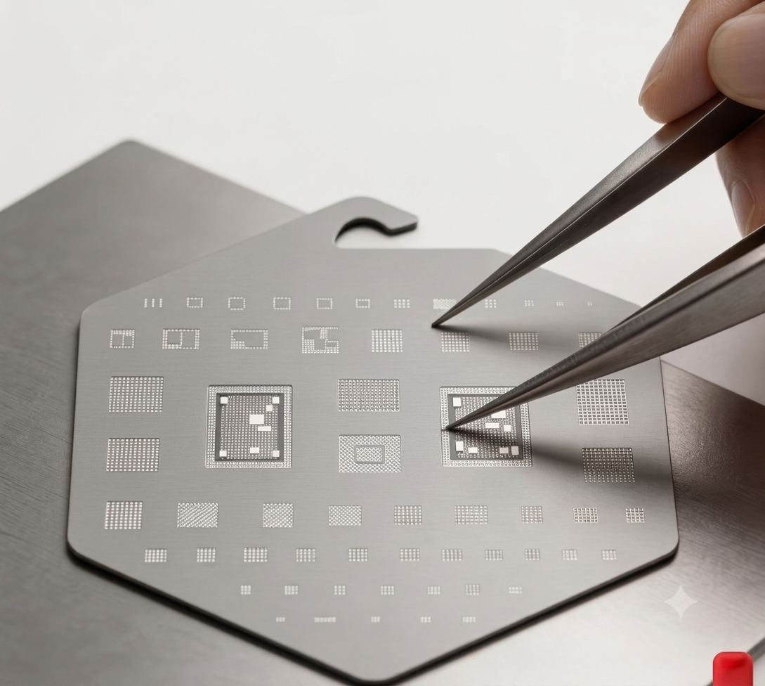 Plantilla multifuncional universal para reballing