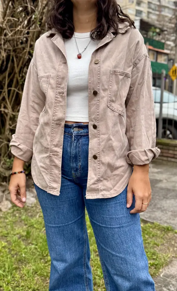 Sobre Camisa Denim Moca