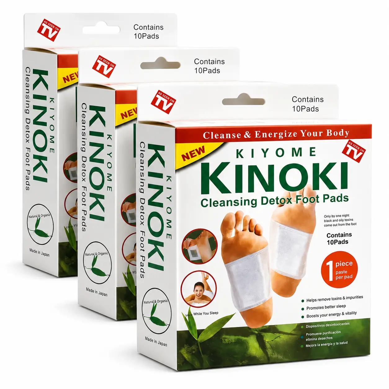 30 Parches Kinoki Detox Pies Originales /purificador Detox