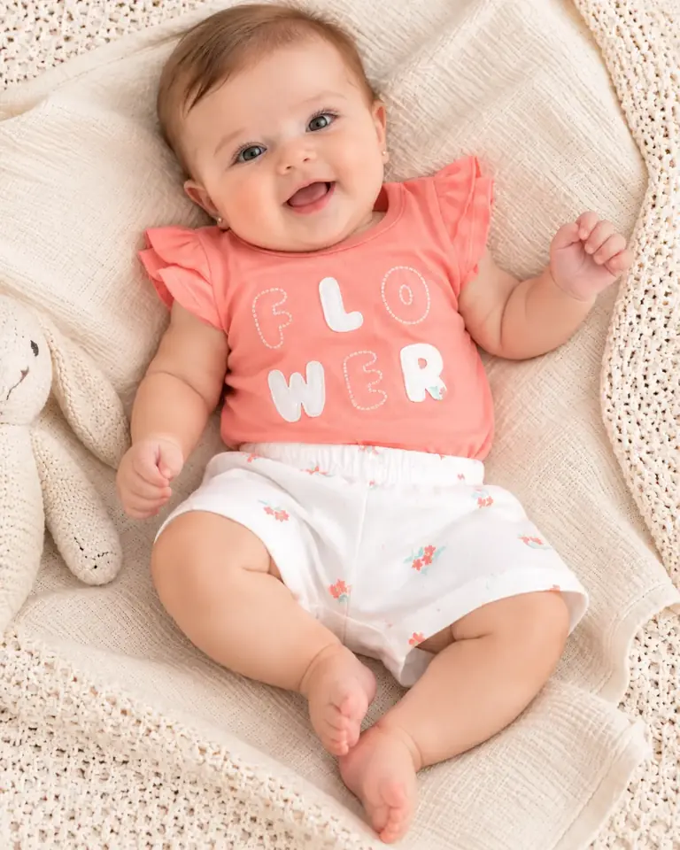 Conjunto Flower - Talle 3/6M