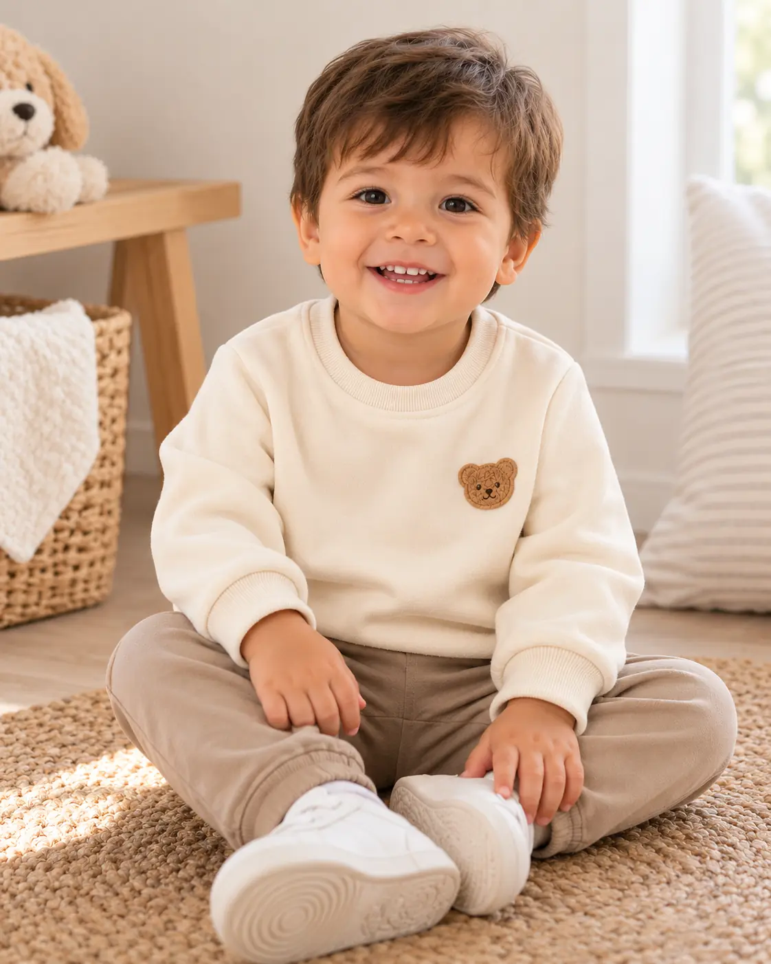 Buzo Deportivo Teddy - Talles 12/18M y 18/24M