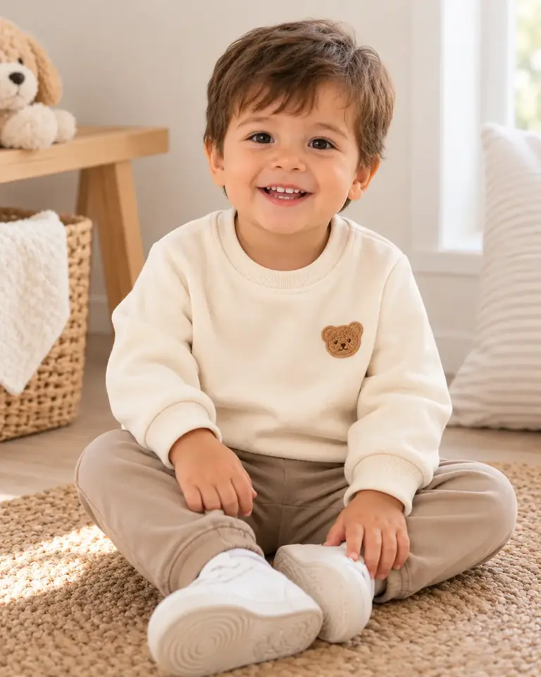 Buzo Deportivo Teddy - Talles 12/18M y 18/24M