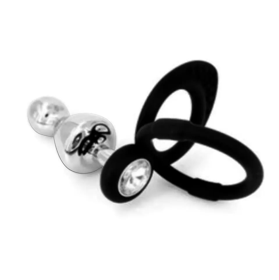 Anillo Doble Para Pene Con Plug Talle L