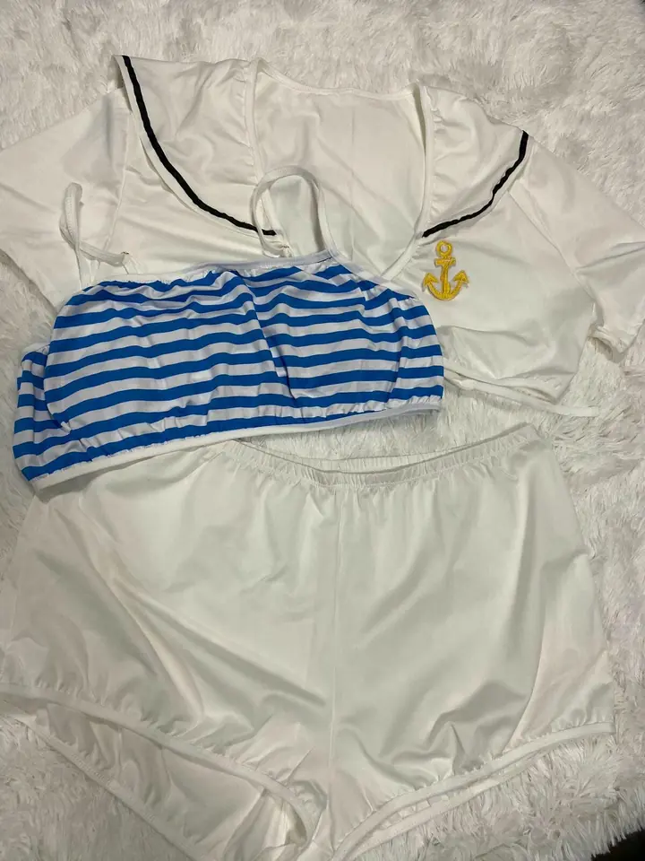 Conjunto lenceria marinera Plus Size