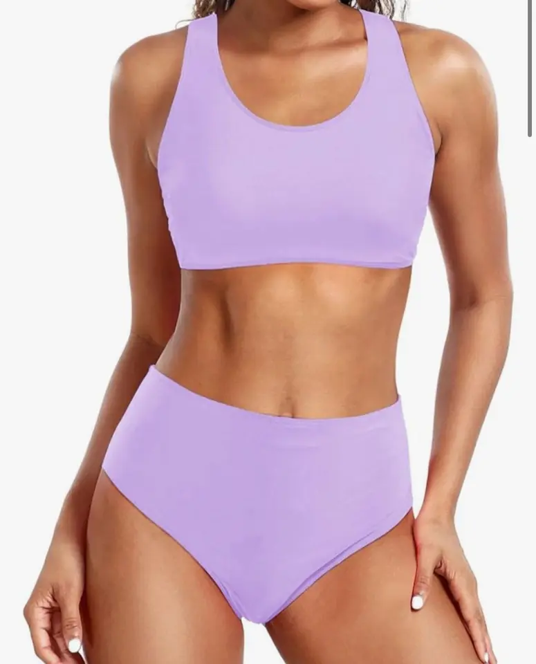 Bikini lila tiro alto
