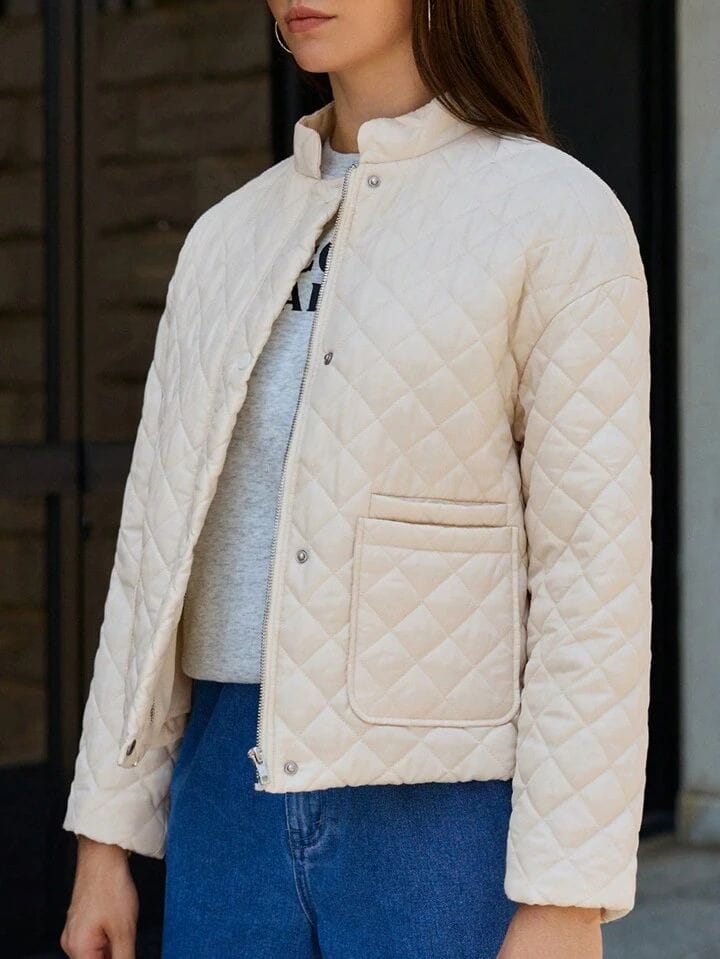 Campera inflada crema