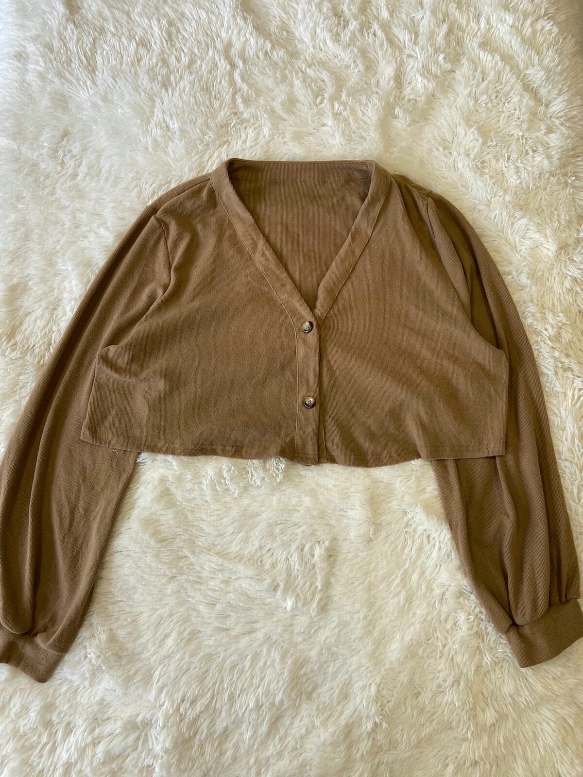 Saco Crop top marrón