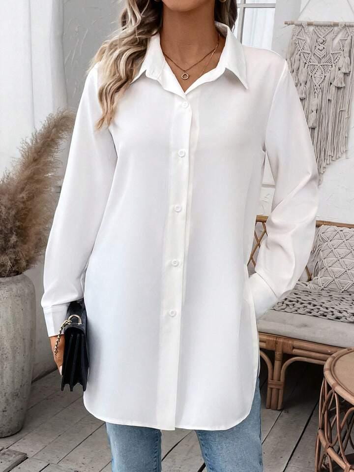 Camisa blanca larga