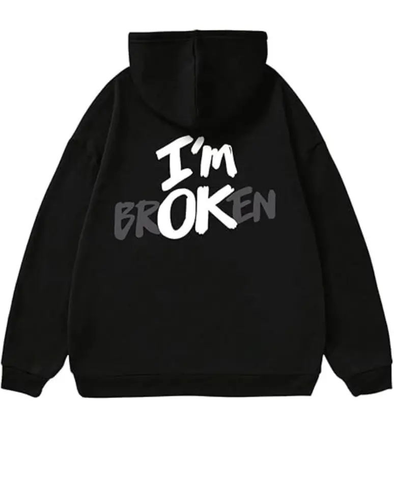Canguro negro im broken sin bolsillos