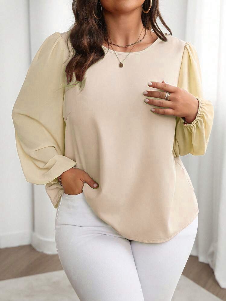 Blusa crema con puño