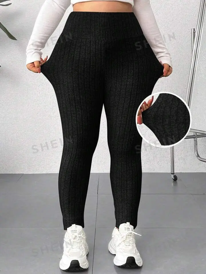 Calza negra canalé