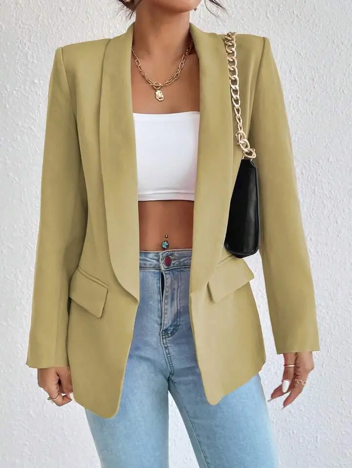 Blazer verde claro fino