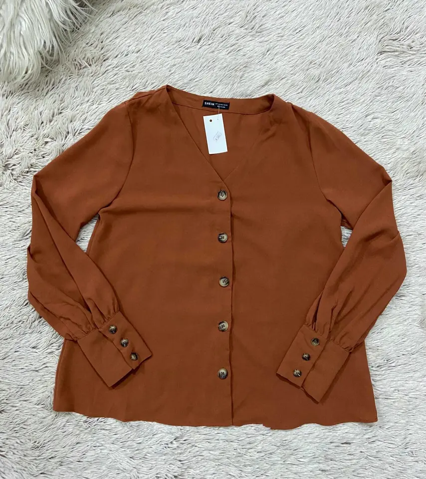 Camisa terracota SHEIN