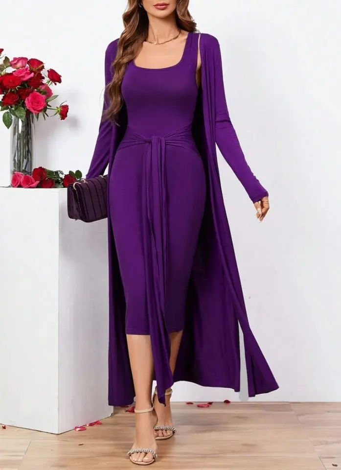 Saco largo morado