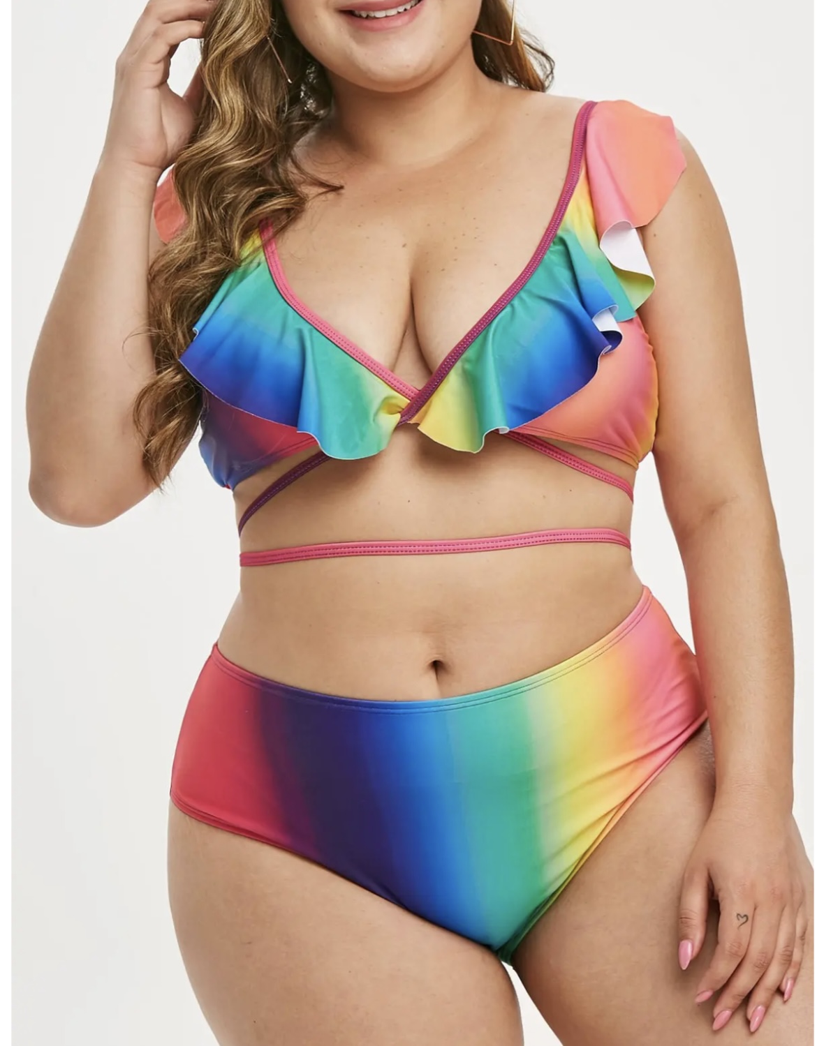 Bikini arcoiris plus size