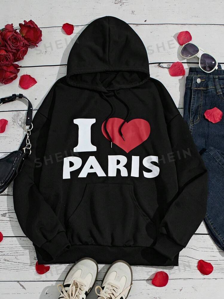 Canguro negro i love paris sin felpa