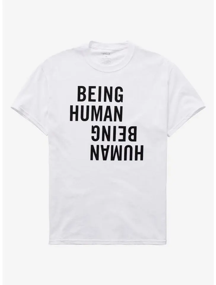 Remera blanca being human Hombre